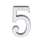 M Marcus Heritage Brass Numeral 5 - Concealed Fix 76mm